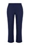 Navy Blue 3-Piece Set %100 Cotton Large Size Knitted Pajamas Set Tbbaw27Ai00046 - 9