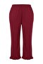 Bordo %100 Pamuklu Fırfırlı Örme Pijama Takımı TBBAW27AI00030 - 7