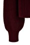 Wardrobe Essentials Bordo Yumuşak Dokulu V Yaka Düşük Kol Triko Hırka TWOAW27HI00150 - 7