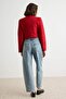 Açık Mavi %100 Pamuk Yüksek Bel Barrel Jeans TWOAW27JE00085 - 4