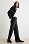 Siyah %100 Pamuk Yüksek Bel Wide Leg Jeans TWOAW27JE00004 - 2