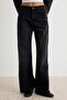 Siyah %100 Pamuk Yüksek Bel Wide Leg Jeans TWOAW27JE00004 - 3