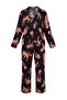 Multi Color Tiger Pattern Viscose Woven Pajamas Set Thmaw25Pt00036