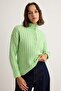 Lime Wide Fit Soft Textured Stand Collar Knitwear Sweater Twoaw21Kz0783 - 3