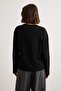 Siyah-Beyaz 2'li Paket %100 Süprem Oversize/Geniş Kesim Örme T-Shirt TWOAW25TS00004 - 7