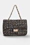 Black Tweed Women's Medium Shoulder Bag Takaw27Oc00005