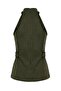 Haki Fitted Halter Yaka Fermuarlı Örme Yelek TWOAW27YE00035 - 11