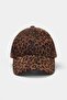 Brown Leopard Patterned Hat Twoaw26Sp00011