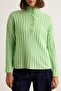Lime Wide Fit Soft Textured Stand Collar Knitwear Sweater Twoaw21Kz0783 - 4
