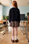 Black Girls' Cotton Thick/Inner Fleece Plain/Basic Crew Neck Knitted Sweatshirt Tkdaw27Sw00058 - 5