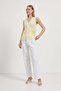 Sleeveless Open Neck Blouse with Side Ties - 3