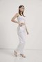 Wide Leg Gabardine Trousers with Tassels - 3
