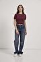 Crew Neck Stoned Crop Premium T-Shirt - 3