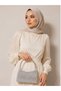 Silver Color Water Drop Stone Handheld Evening Dress Clutch Portfolio Wedding Engagement Henna Women's Evening Bag (with Strap) - 3