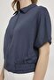Collared Zippered Short Sleeve Premium Sweatshirt - 5