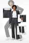 Single Button + Zipper Closure, Non-Visible Lightweight Quality, Durable Easy-Iron Gray Fabric Trousers - 4