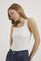 Square Neck Strap Snap Fastener Flexible Bodysuit