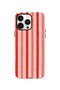 iPhone 13 Pro Max Vorian Double Layer Case Coral Cream Stripe