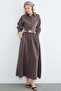 Elastic Waist Pocketed Maxi Skirt - 8