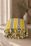 Yellow Gray Balcony Curtain Luxury 1St Class Tarpaulin Fabric Rainproof Thick Balcony Tarpaulin with Lace Buttons