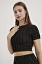 Textured Crop T-Shirt Skirt Set - 4