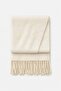 Women's Plain Tasseled Boucle Knitwear Scarf Shawl - 2