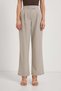 Women's Wide Leg Velcro Closure Cream Palazzo Trousers - 3