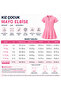 Girl's Short Sleeve Zippered Pink Color Lycra Swimsuit - 2