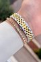 Dial Green Band Gold Silver Color 28 mm Women's Wristwatch and Bracelet with Gift Packaging - 5