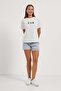 Women's Cactus Printed Short Sleeve Summer White T-Shirt - 3
