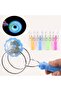 Led Light Up Magnetic Orbit Spinning Top Creative Twister Flashing Gyro Wheel Hand Cranked Magnet... - 3