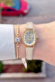 Gold Case, Cream Color Strap, Gift Packaged, 20 mm 5 Atm Women's Wristwatch - 3