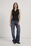 Collared Zipper Detailed Sleeveless Stretchy Bodysuit - 3