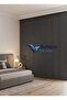 Anthracite Solid Color Backdrop Curtain, Plain Seamless Seam, Extralight Drawstring, Single Panel - 2