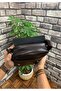 حقيبة كتف رجالية من الجلد الطبيعي باللون الأسود P1736 - 4