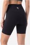 Women's Black High Waist Gathering Underwear, No Show, Flexible, Comfortable Sports Shorts, Leggings - 3