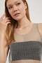 Women's Transparent Tight Glitter Strap Summer Gray Blouse