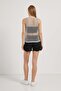 Women's Transparent Tight Glitter Strap Summer Gray Blouse - 5