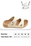 Women's Summer Faux Leather Velcro Adjustable Comfortable Sole Casual Slippers - 3