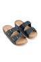 Women's Summer Faux Leather Comfortable Sole Two Buckle Adjustable Daily Slippers - 4