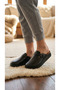 Women's Winter Indoor Outdoor Genuine Leather Comfortable Sole Single Strap Adjustable Home Garden Slippers - 2