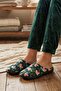 Women's Winter Pu Comfortable Sole Patterned Home Garden Gondola Slippers