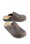Men's Insole Genuine Leather Single Buckle Adjustable Home Garden Daily Slippers - 3