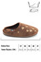 Women's Winter Pu Comfortable Sole Embroidered Design Home Garden Slippers - 3