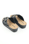 Women's Summer Faux Leather High Heel Two Buckle Adjustable Comfortable Sole Daily Slippers - 4