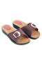 Women's Summer Faux Leather Single Buckle Adjustable Comfortable Sole Daily Slippers - 4