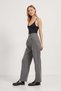 Women's Loose Wide Leg Velcro Closure Gray Palazzo Trousers - 3