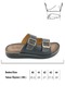 Summer Men's Faux Leather Two Buckle Adjustable Comfortable Sole Daily Slippers - 3