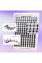 MIX 140 Natural Eyelash Clusters Wispy C Curl, Natural Cat-Eye Manga Style, Mixed Lengths 8-18mm, De - 4