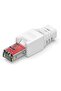 2PCS ZoeRax 2pcs Tool Free RJ45 CAT6 Connector Ethernet Termination Plugs, 23AWG to 26AWG Cable Inte - 6